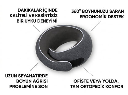Flynape Ergonomik Seyahat ve Ofis Boyun Yastığı (Set)