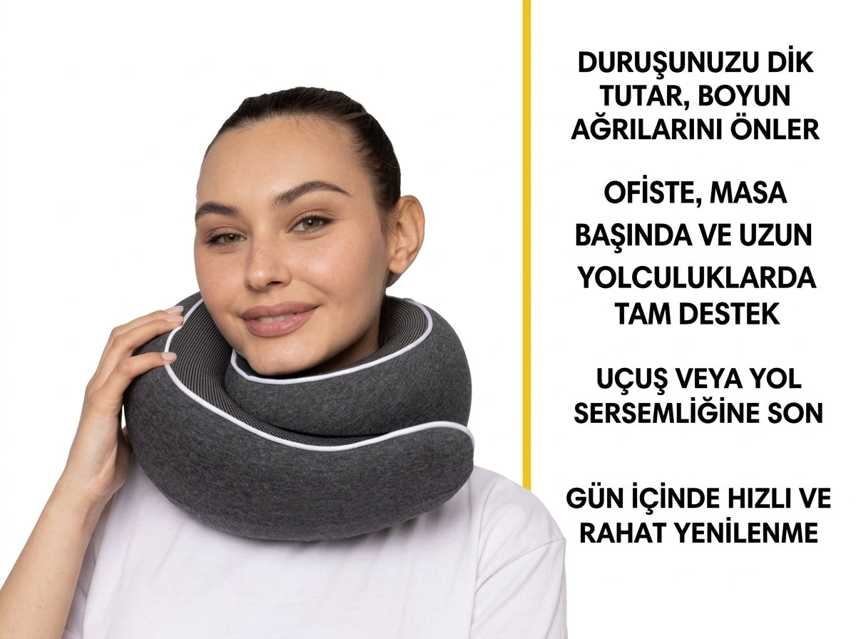 Flynape Ergonomik Seyahat ve Ofis Boyun Yastığı (Set)