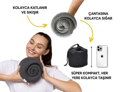 Flynape Ergonomik Seyahat ve Ofis Boyun Yastığı (Set)