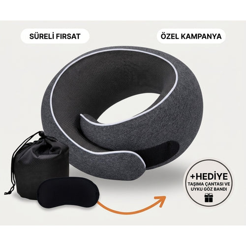 Flynape Ergonomik Seyahat ve Ofis Boyun Yastığı (Set)